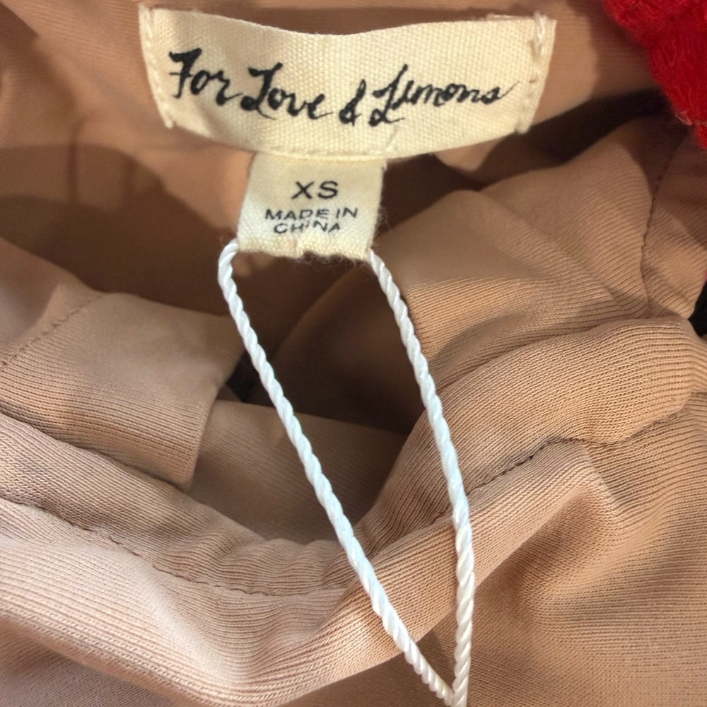 For Love & Lemons NWT Temecula Mini Dress Cutout Red Floral Sz Xs *FLAW - Picture 7 of 11